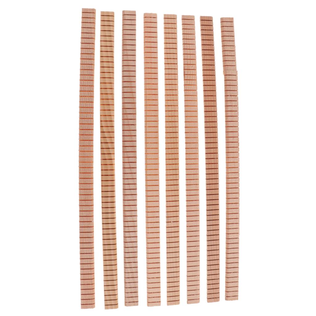 8Pcs/lot Acoustic Guitar Edge Trim Guitar Purfling Strips Solid Wood Guitar Loop DIY Purfling Strip Wood Guitar Binding