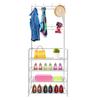 Home 155x60x28cm Entrance Hall Coat Rack, 4 Shelves 8 Hangers
