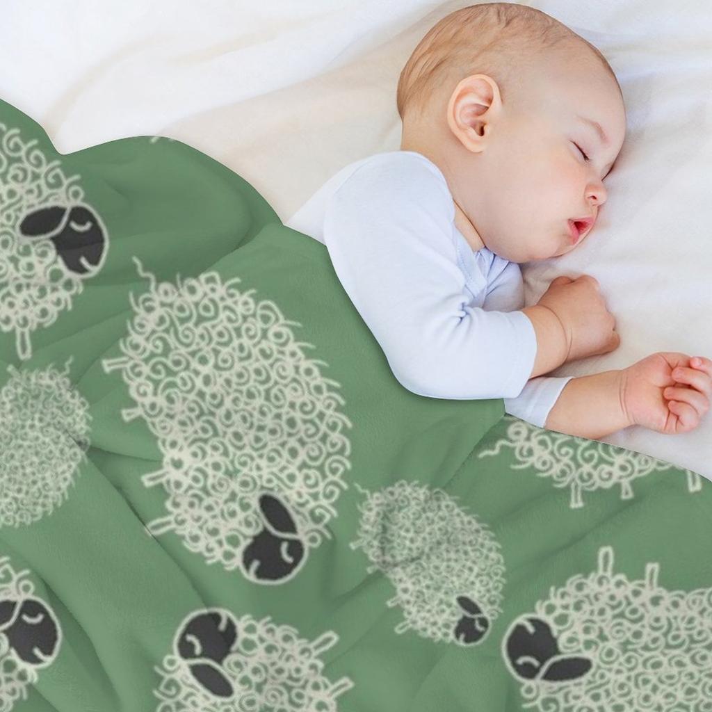 Плед с черной мордой овцы, Дорожный, для кровати, Модный, Роскошный, Дизайнерский, Стеганые одеяла