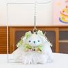 Stuffed Rabbit Doll Keyring Cartoon Drooping Ear Rabbit Pendant Plush Rabbit Keychain  Girl's Toy