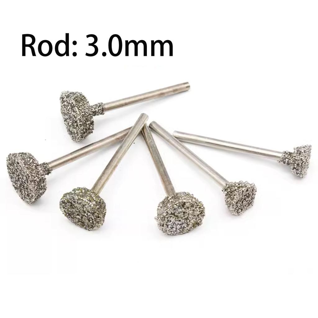 5PCS Diamond Grinding Heads, Jade Jadeite Agate Raw Stone Emery Engraving Carving Peeling Needles