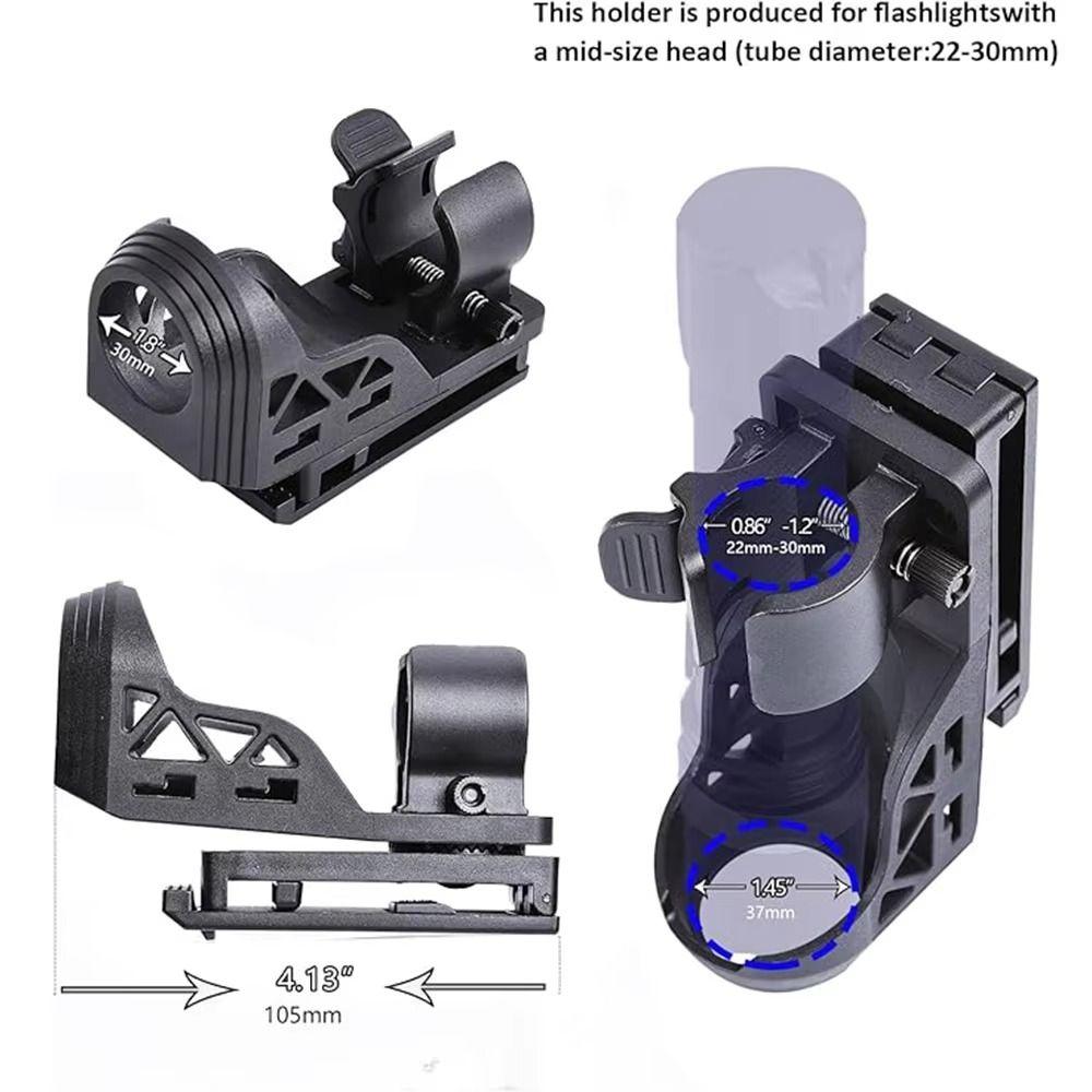 360° Rotating Flashlight Belt Holder with Lever Side Lock Flashlight Cover  Fishing