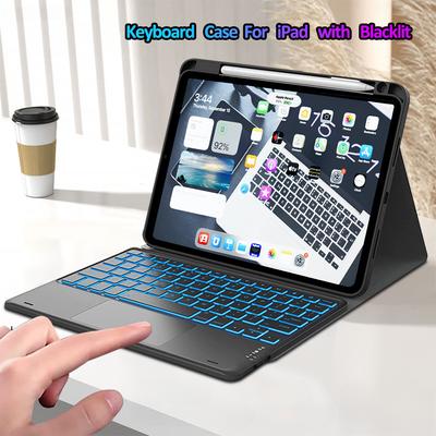 Клавиатура планшета для iPad Pro 12,9 11 Magic Keyboard Cover для iPad 10th 9th 8 7 Air 5 4 3 поколения Bluetooth-клавиатура кожаный чехол