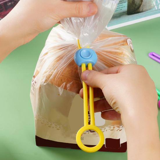 Герметизирующий зажим Регулируемые силиконовые ремешки Закуски Еда Организация кладовой Зажимы для пакетов Многоразовое решение для хранения на кухне