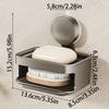Space Saving Suction Cup Soap Dish Detachable Soap Drain Box Self Draining Soap Holder  Household