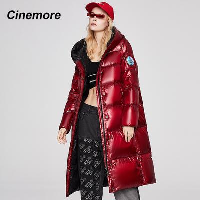 Новинка 2022 года, женский пуховик высокого качества, длинный, однотонный, с капюшоном, зимняя теплая парка, повседневное женское пальто 068