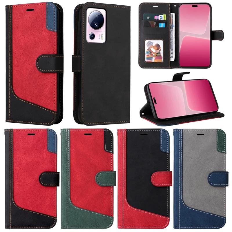 Кожаный чехол для Xiaomi 14T Poco F6 X6 M6 C65 Redmi Note 14 13 Pro Plus Redmi 14C 13C 12C K70E K70 Turbo 3 A3 Кошелек Чехол-подставка