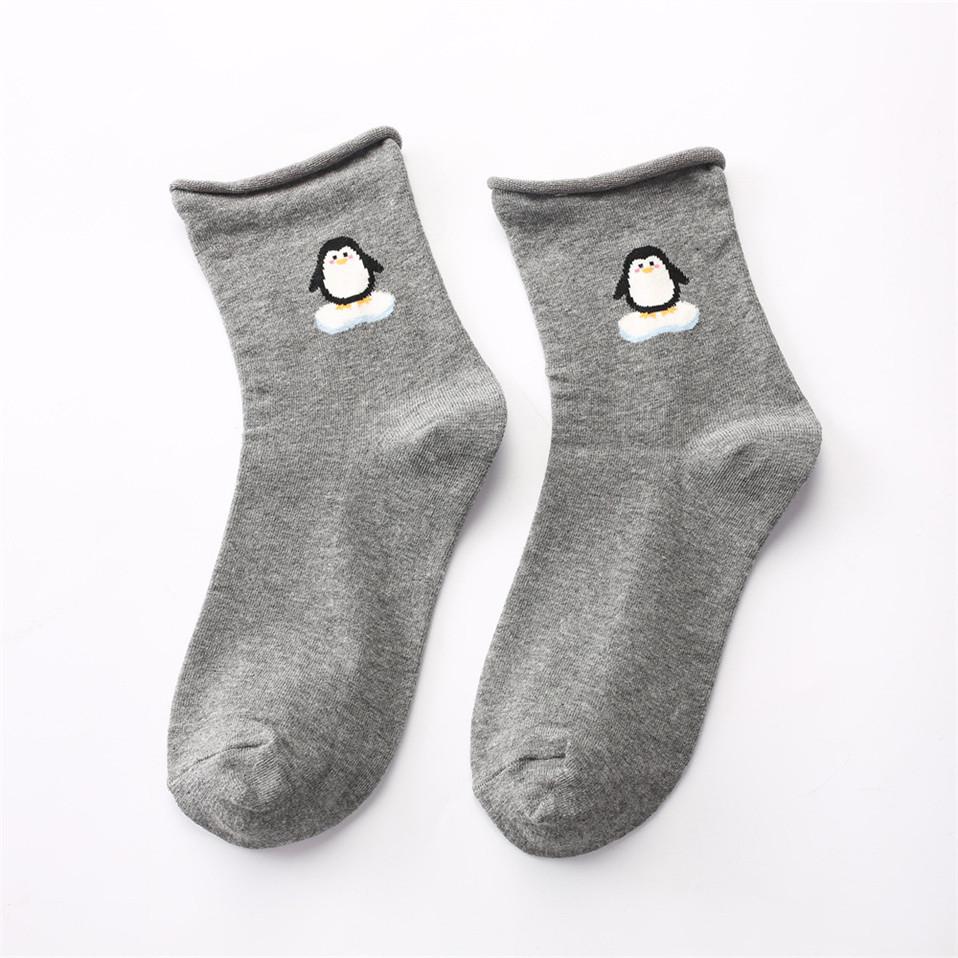 Новые хлопковые носки с изображением фламинго, женские забавные носки в стиле Харадзюку, зимние винные носки, носки для счастливых девочек