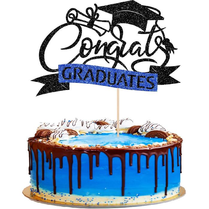 1 PCS High Heel Girl Graduation Cake Topper Black Pink Glitter Done Diploma Class of 2025 Congrats Grad Cap Cake Pick for 2025 Senior High School