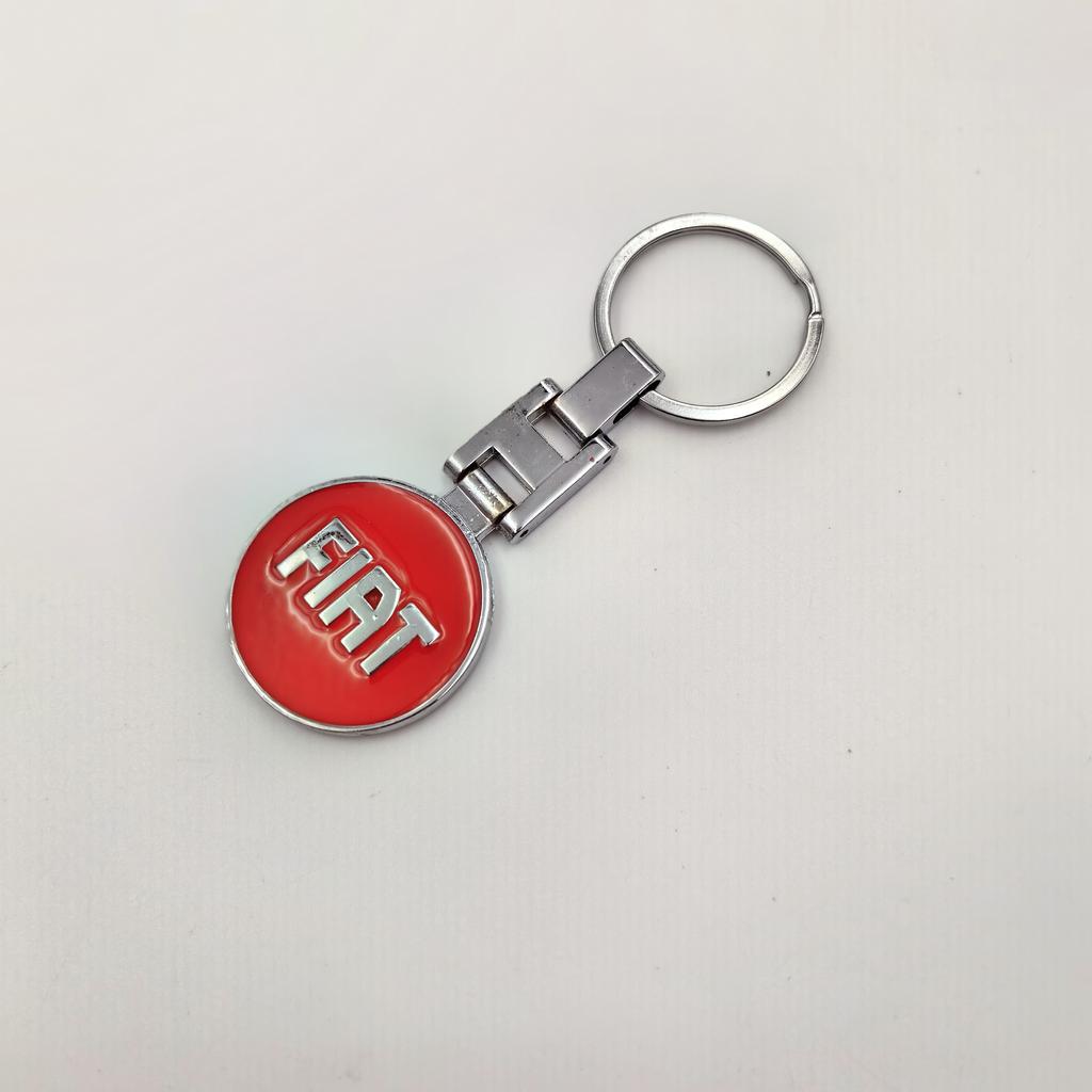 1PCS FIAT Badge Keychain Pendant Car Keyring Accessory FOR FIAT 500 Ducato Panda Grande Punto Tipo Abarth Pulse Strada 600 Doblo