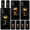 Чехол для телефона Samsung Galaxy A15 A13 A51 A71 A41 A31 A21S A03S A05 A12 A32 A52 A23 A25 A33 A53 A73 5G Чехол Корона Буква А от А до Я