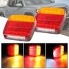 2pcs 20LED 12V Waterproof Durable Car Truck LED Rear Tail Light Warning Lights Lamp for Trailer Caravans