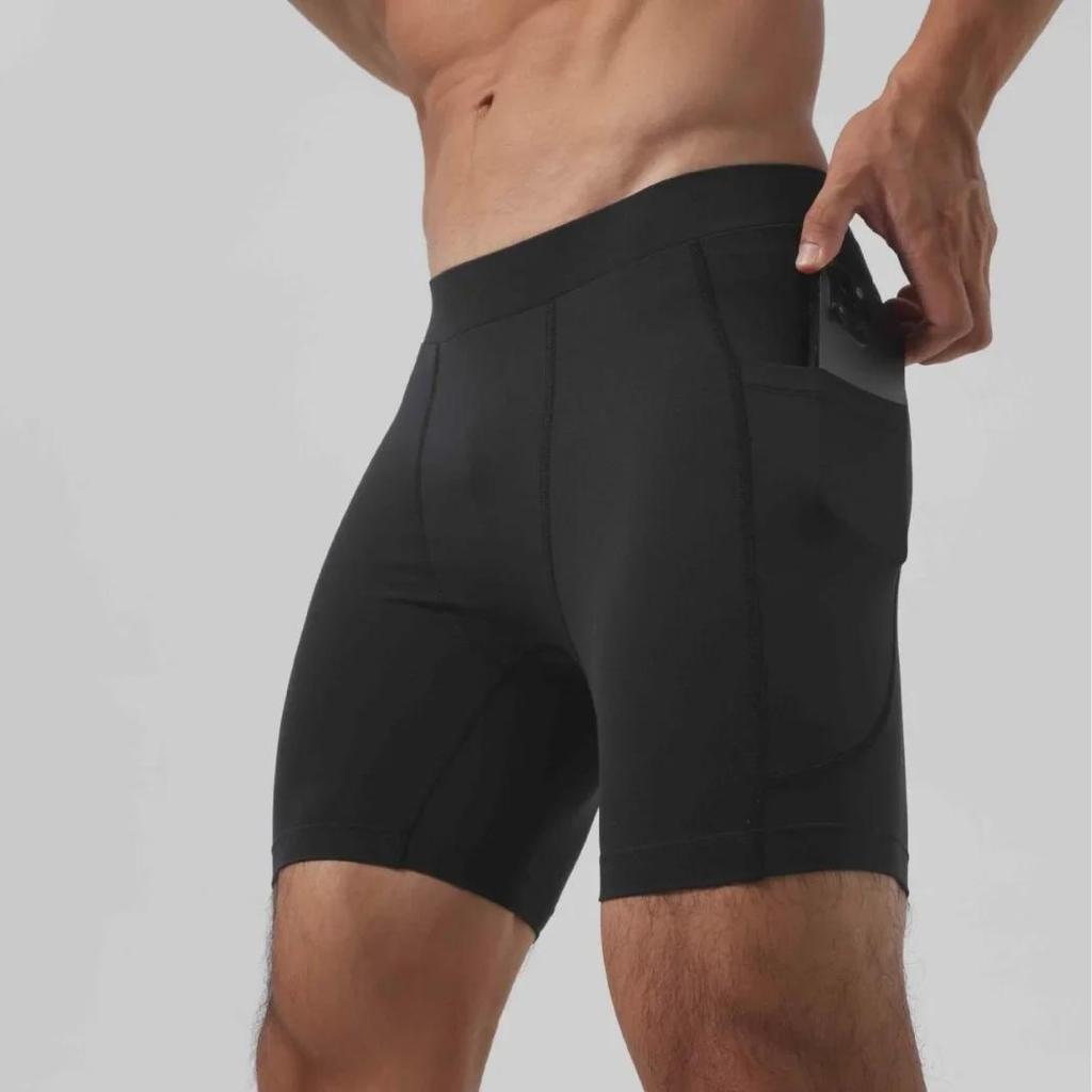 Мужские суперэластичные три четверти колготки Ice Silk с карманами