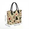  Christmas Print Casual Canvas Tote Bag 