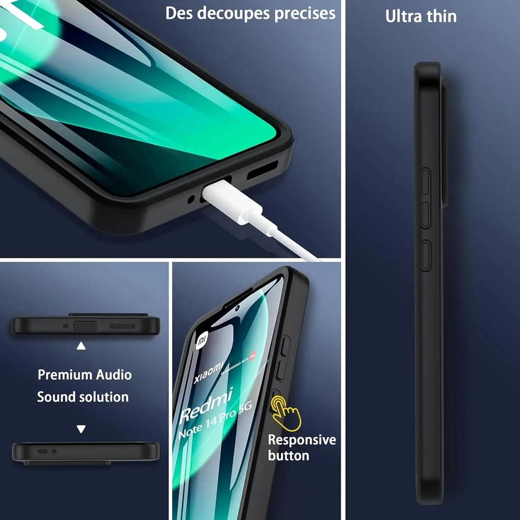 Чехол на весь корпус для Xiaomi 15T Pro 14T 15 13T Pro 14 12T 11T Прозрачная крышка на 360 градусов Встроенная защитная пленка для экрана