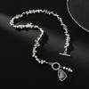 CCB Beads Glitter Pendant Bracelet Irregular Choker Necklace New Black Zircon Necklace  Gifts