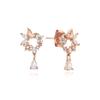 Swing Drop Tulip Pink Silver Earrings Tessvp11570S