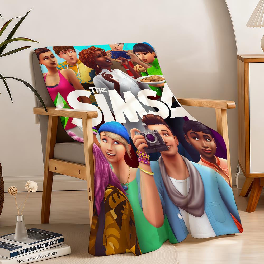 Плед-покрывало S-Sims 4, суперуютный, плюшевый, для гостиной, дивана, игр, дивана, детский, подарки на день рождения