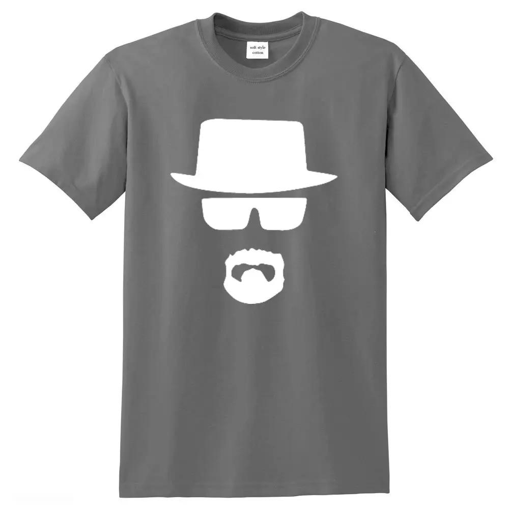 Breaking bad Мужская уличная одежда высшего качества 100% хлопок свободная футболка с принтом Heisenberg летняя мужская футболка крутая мужская футболка