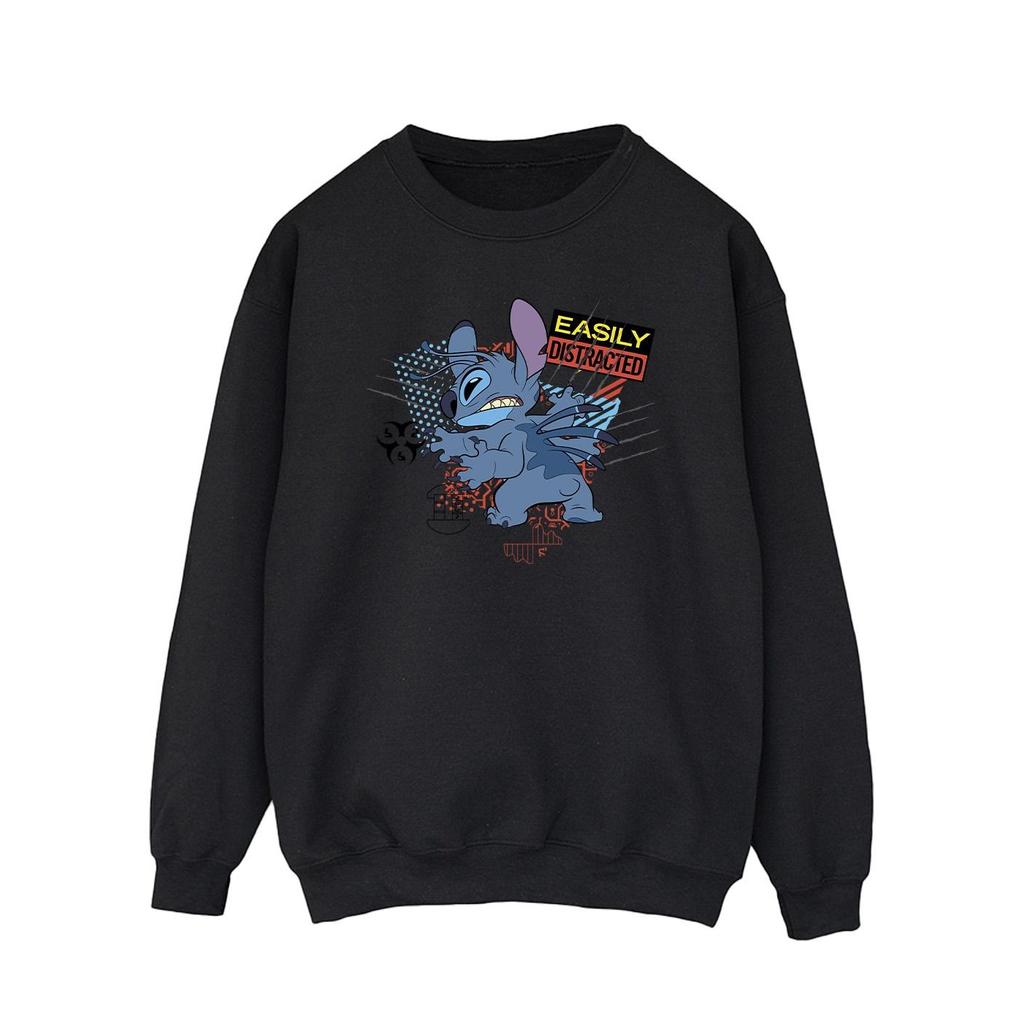 Disney Mens Lilo And Stitch Easily Distracted Sweatshirt