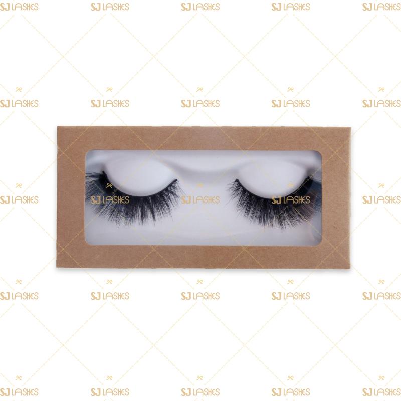 Fluffy Natural Genuine Mink Fur False Eyelashes with Black Cotton Band 3D Effect Waterproof & Durable. Cruelty-Free.