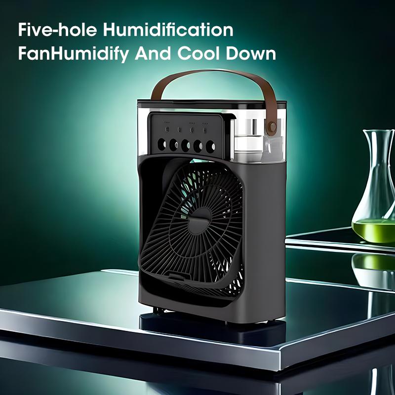 Электрический увлажнитель-распылитель, вентилятор, портативный кондиционер, USB-светильник, ночник, увлажнитель 3 в 1, мини-настольный охлаждающий вентилятор для дома