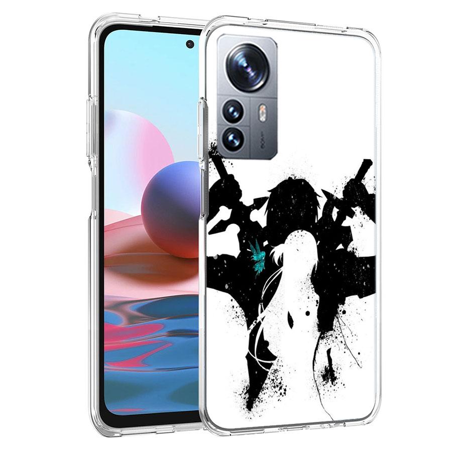 Чехол для телефона Sword Art Online SAO Аниме для Redmi Note 15 Pro 5G 14 13 12 Pro Plus 11 11T 11E 11S 10 Pro 10S 9 9S Чехол Мобильный Прозрачный