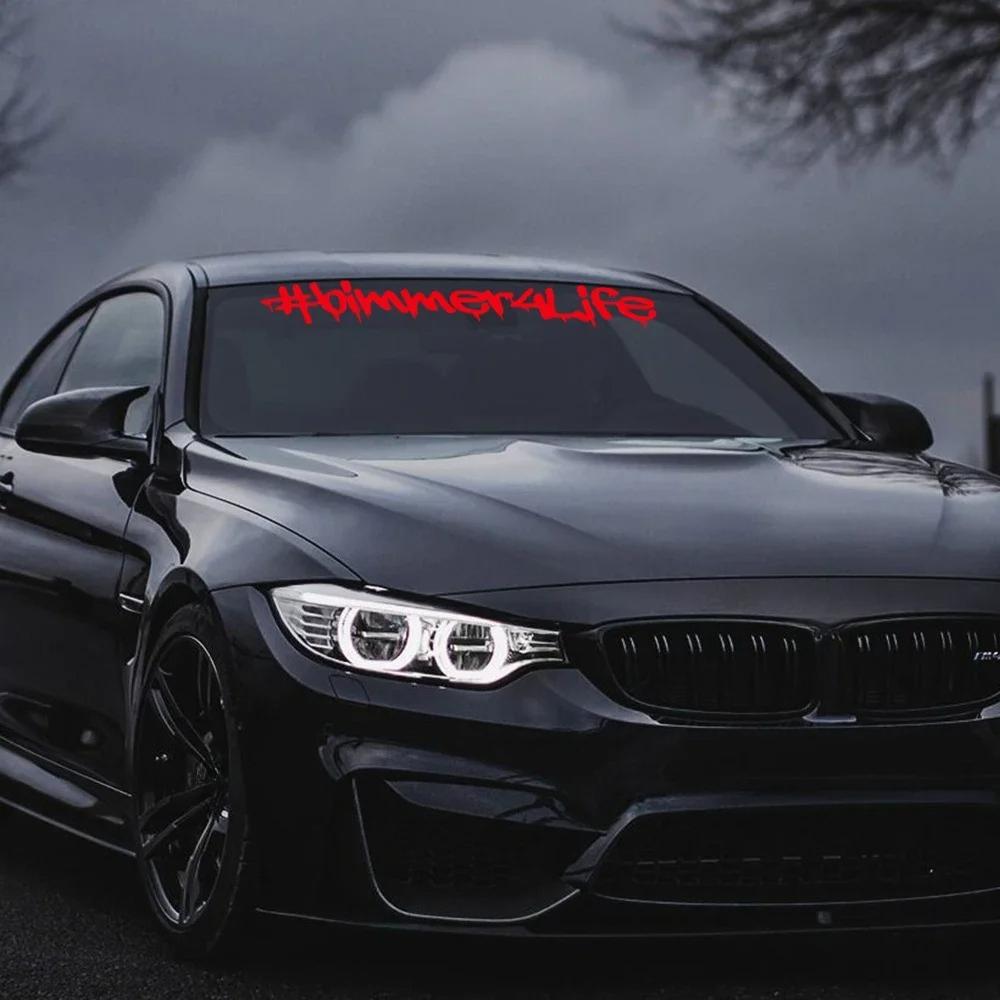 Bimmer For Life Наклейка на лобовое стекло автомобиля Для BMW 3 4 5 7 X M Все модели Декор кузова и стекол автомобиля Виниловая наклейка Аксессуары