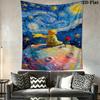 Little Prince Rose Wall Hanging Printed Fabric Blanket Decorative Tapestries for Bedroom Living Room Home Decor