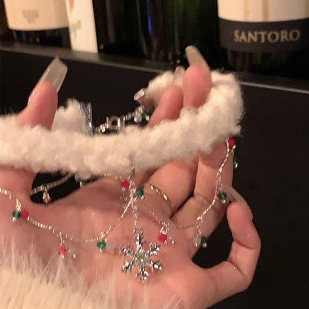 Tassel Christmas Plush Choker Santa Claus Xmas Clavicle Chain Jewelry Accessories
