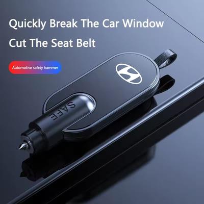 For Hyundai Tucson Creta Accent Sonata Elantra Solaris Kona Car Safety Hammer Seat Belt Cutter Emergency Window Glass Breaker KK9