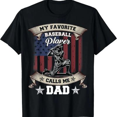Funny Baseball Apparel Dad Father T-Shirt