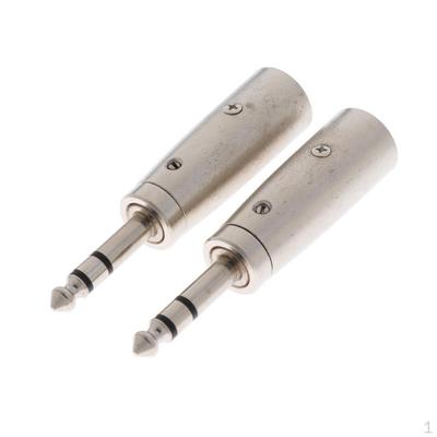 2 шт. XLR МУЖСКОЙ штекер с 3-контактным разъемом на 6,35 мм СТЕРЕО Jack, адаптер для микрофона