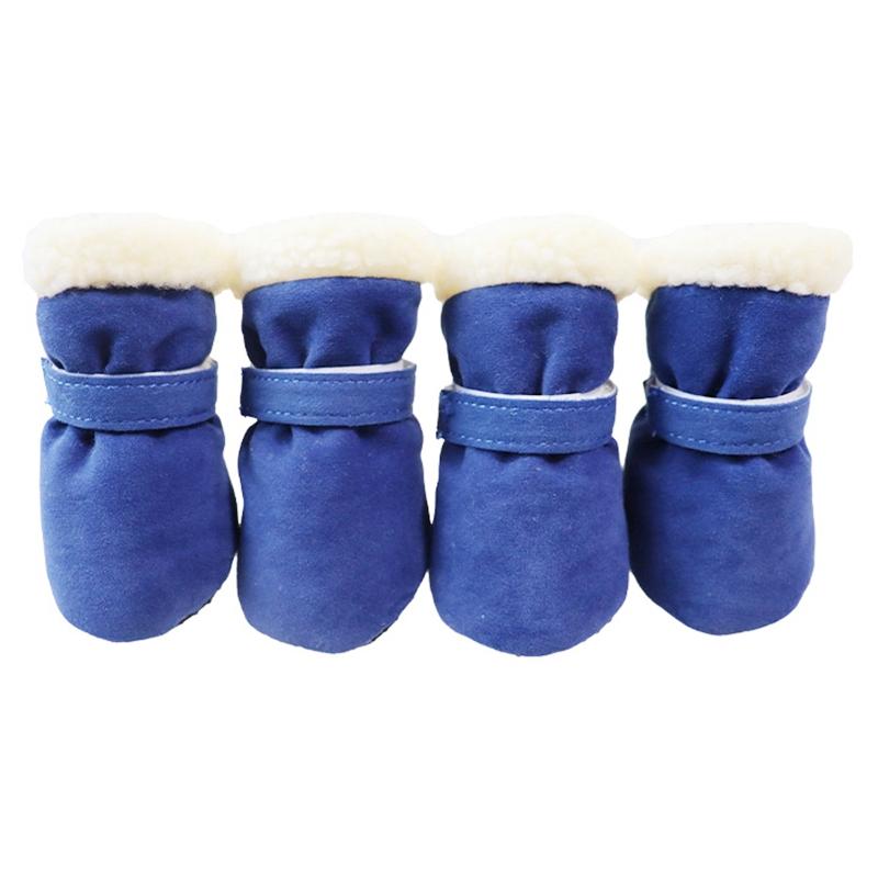 4 шт. обуви для собак маленьких и больших пород, зимние теплые сапоги для щенков, нескользящие мягкие кроссовки для кошек, обувь для прогулок на открытом воздухе для собак