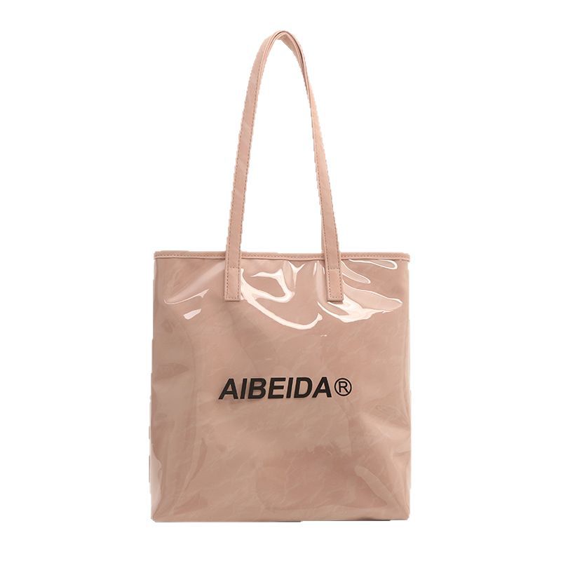 Прозрачная сумка-желе женская весна-лето новая модная портативная сумка через плечо с косым ремнем большая сумка женская