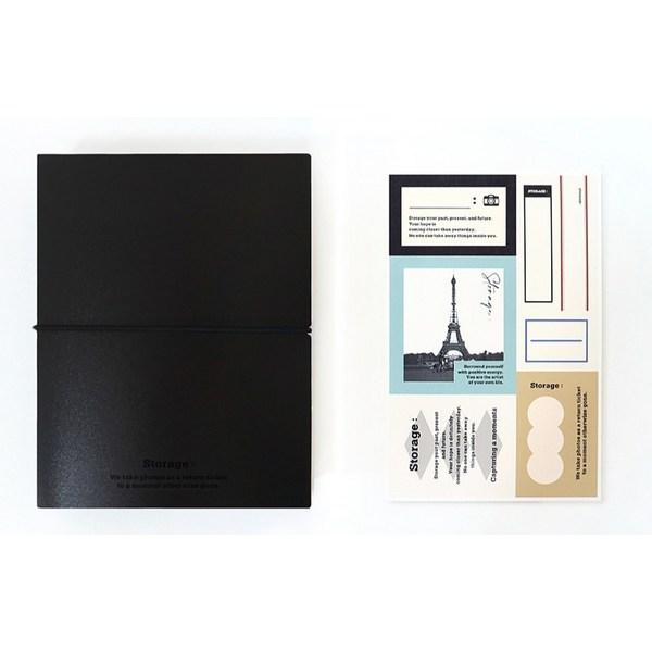 Indigo Storage Four-cut Album 84 Pockets, 28 Sheets + Custom Sticker Set