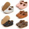 Lovely Baby PU Leather Shoes Toddler Boy Leopard Non-slip Soft Sole First Walking Spring And Autumn