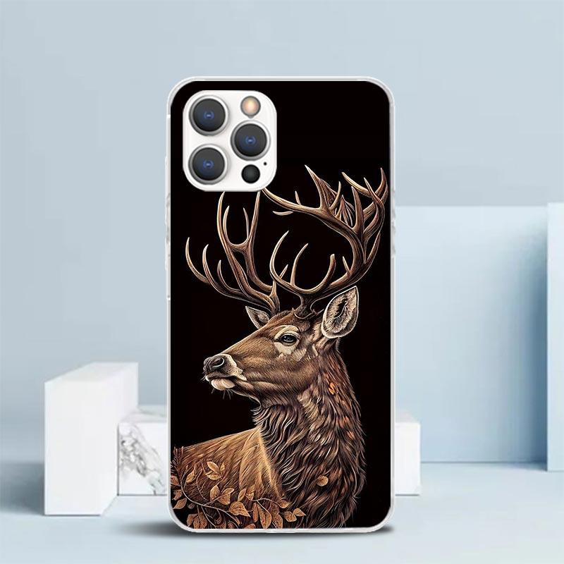 Deer Hunting Camo Phone Case For IPhone 16 17 Air 16E 15 14 Plus 13 Mini 12 11 Pro Max 7 8 + SE 2020 Soft TPU Back Cover 16 15 1