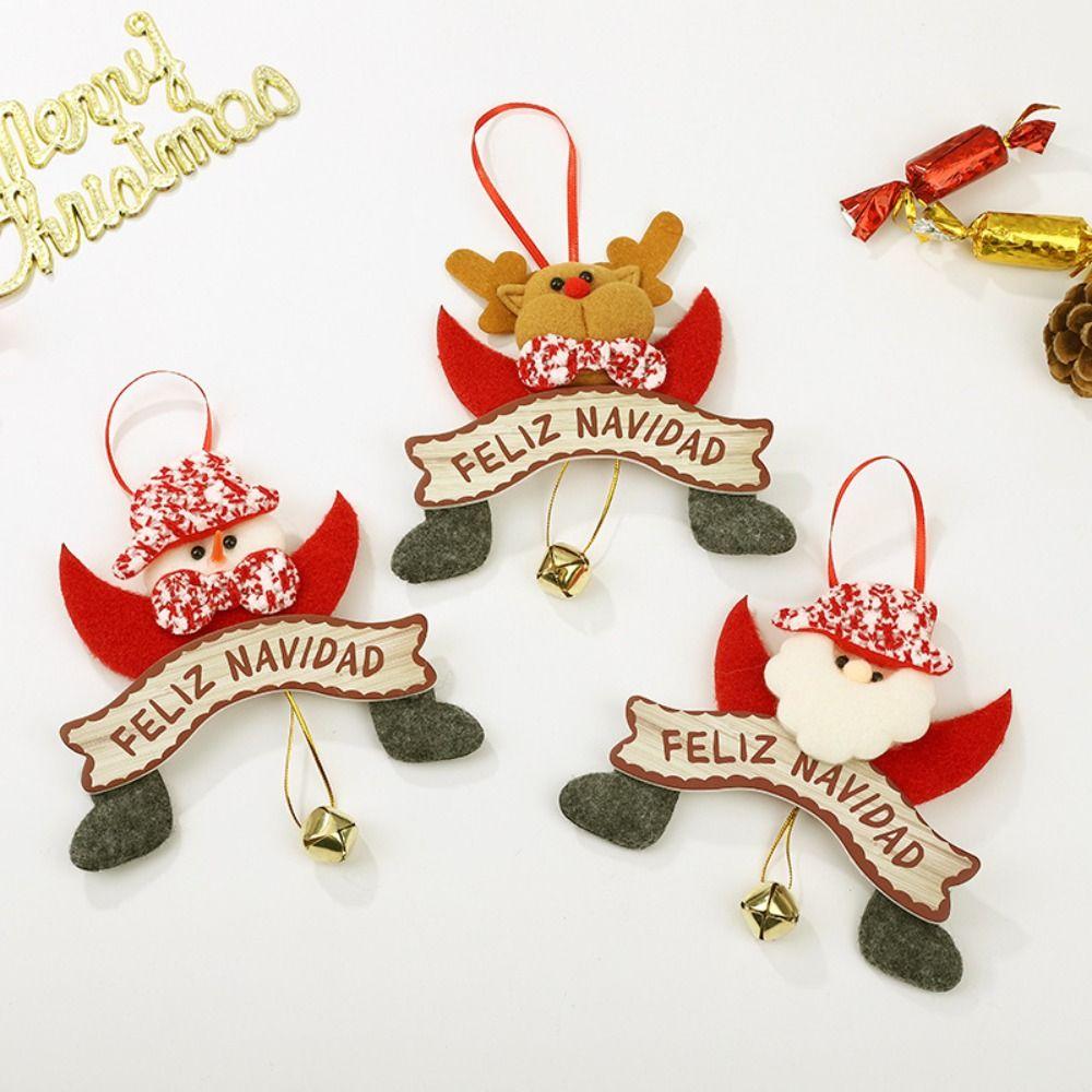 Мультяшный Санта-Клаус лось кулон рождественская елка подвесное украшение домашнее рождественское украшение