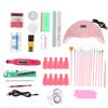 Набор инструментов для нейл-арта 54 Вт лампа для маникюра, дрель для ногтей, клипсы для снятия гель-лака, полировочный блок, набор пилок для ногтей