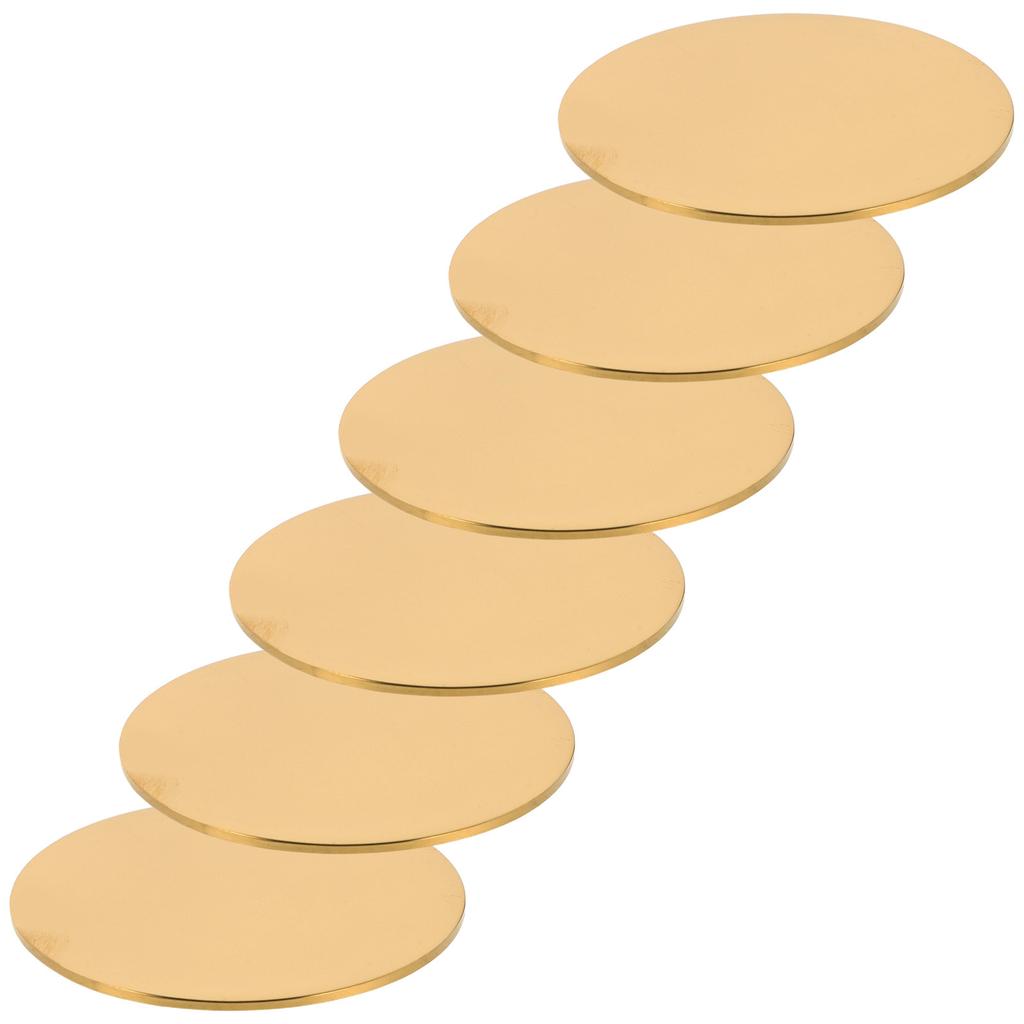 6Pcs 5Cm Stainless Steel Round Blank Coins for Engraving DIY Challenge Coins Personalized Mementos Craft Coin Blanks Engravable