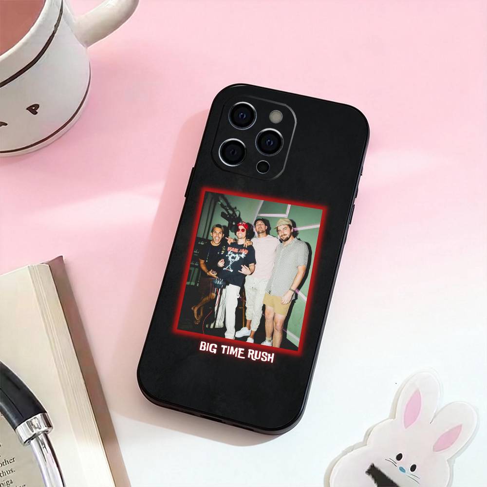 BTR B-Big Time R-Rush   Phone Case For iPhone 17,16,15,14,13,12,11 Plus,Pro Max,Soft Silicone Black Cover