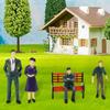 Bench Model People Train Layout Decoration Ornament