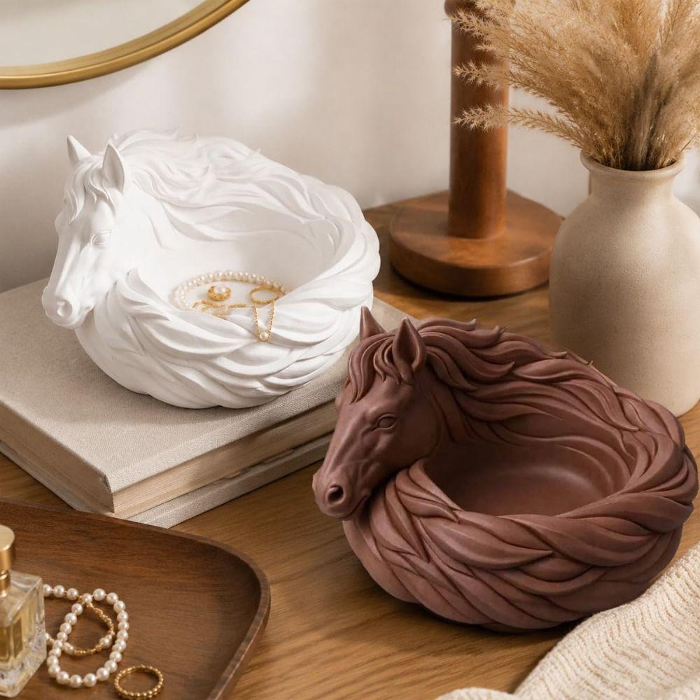 Functional Organizer Horse Catchall Bowl Portable Horse Jewelry Dish Desk Organizer