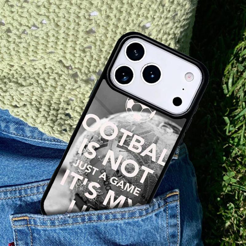 Football Soccer Ball phone case cover Compatible with for IPhone 17air 16e 15 14 13 12 11Pro Max 17 Air