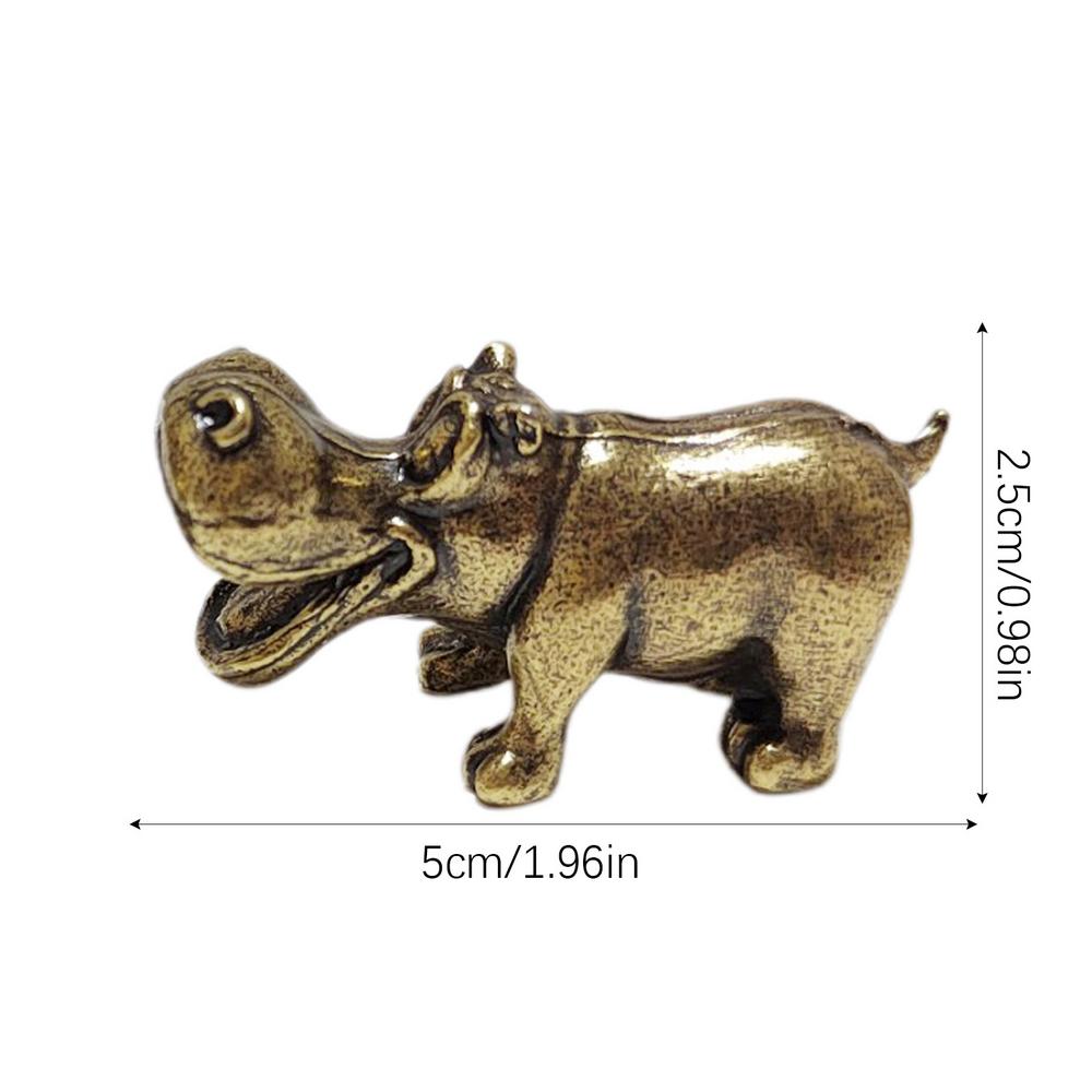 Миниатюры Фигурки животных Маленькая фигурка гиппопотама Фигурка животного Чайный питомец Коллекционная Украшение стола Миниатюрные животные Украшения Для