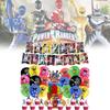 Mighty Morphin Power Rangers Party Banners Balloons And Spiral Cake Picks For Children Birthday Festivities