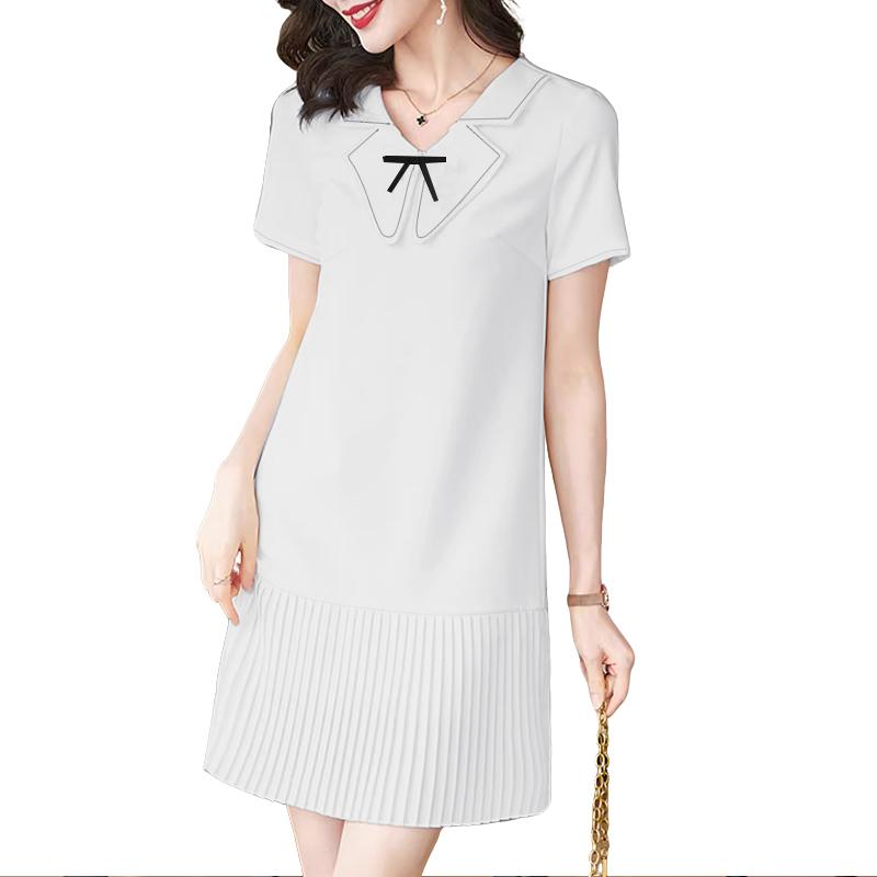 ZANZEA Женское летнее повседневное платье с коротким рукавом и кукольным воротником