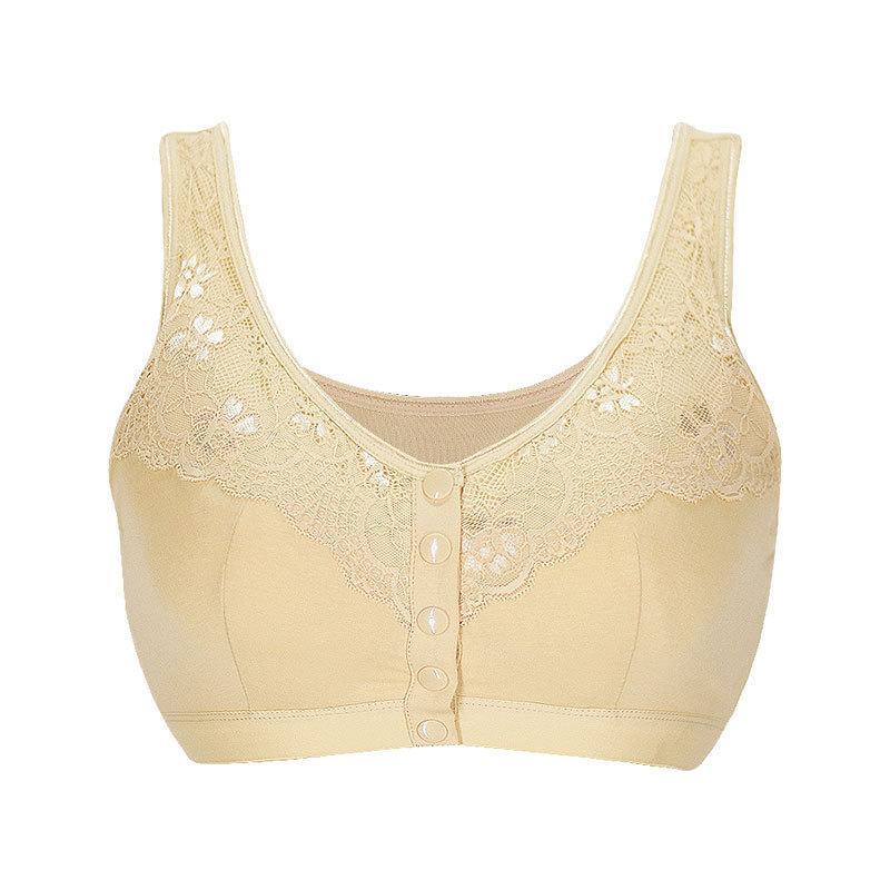 Manufacturer Women's Large Size Splicing Lace Bra Middle-aged Mom Underwear Bra