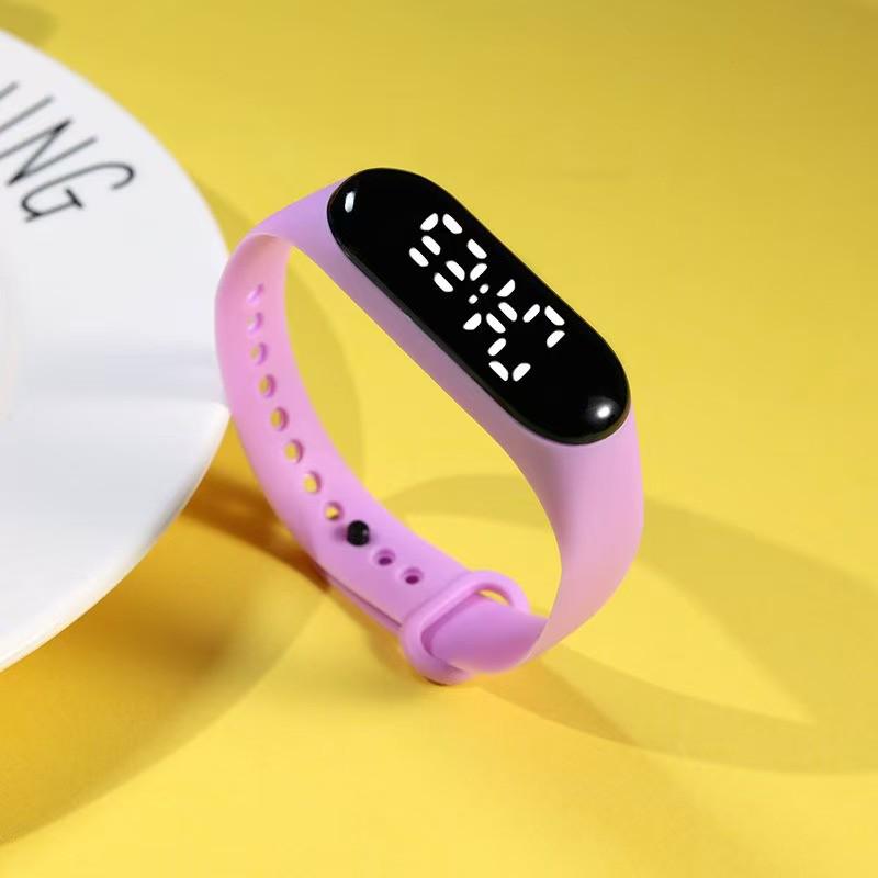 Водонепроницаемые белые светодиодные сенсорные часы для мальчиков и девочек средней школы